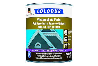 Image of Colodur Wetterschutz-Farbe seidenmatt weiss 0.75L