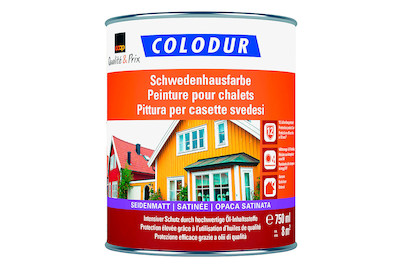Image of Colodur Schwedenhausfarbe seidenmatt tiefschwarz 0.75L bei JUMBO