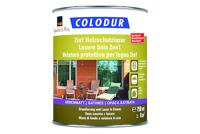 Image of Colodur 2in1 Holzschutzlasur seidenmatt anthrazit 0.75L bei JUMBO