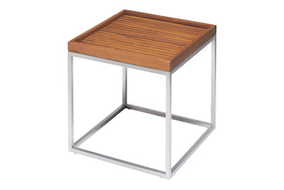 Image of Beistelltisch Edelstahl Akazie bei JUMBO