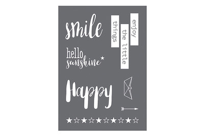 Image of Siebdruck-Schablone Smile A4, 1 Schablone+1 Rakel, SB-Btl bei JUMBO