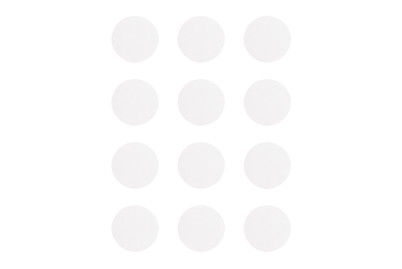 Image of Blanko-Sticker rund,12 St/Bogen, 2,5cm ø, 80g, permanent klebend, SB-Btl 3Bogen bei JUMBO