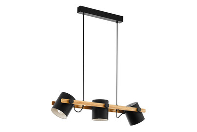 Image of Eglo Hängeleuchte schwarz, creme Hornwood bei JUMBO
