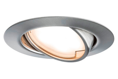 Image of LED-Einbaustrahler Runder Sockel 1x5W Stahl gebürstet bei JUMBO