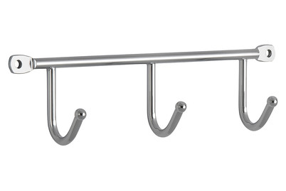 Image of Siro Hakenleiste Garderobe 2081 Metall Chrom glänzend Länge 200 mm 3 Haken bei JUMBO
