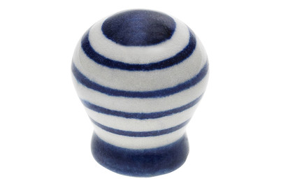 Image of Siro Möbelknopf Sp54 Keramik dunkelblau/weiss Ø 29 mm bei JUMBO