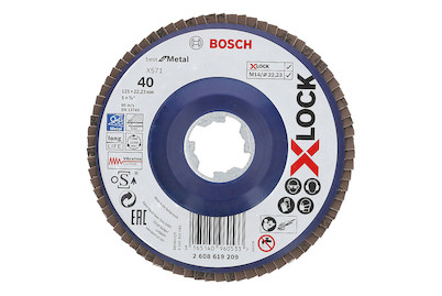 Image of Bosch X-Lock Fächerschleifscheibe X571 Best for Metal 125 mm, K 40