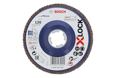 Image of Bosch X-Lock Fächerschleifscheibe X571 Best for Metal 125 mm, K120