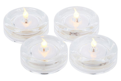 Image of LED-Teelichter Lise 4er Set, transparent bei JUMBO