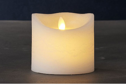 Image of LED-Kerze Sara Exclusive 10x9, weiss bei JUMBO