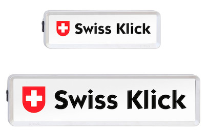 Image of Nummernrahmen-Set SwissKlick, chrom, matt, 30 x 8 cm / 50 x 11 cm bei JUMBO