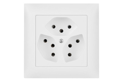 Image of Edizio DUE UP Steckdose 3xT13 parallel weiss bei JUMBO