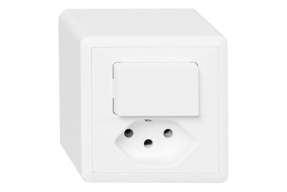 Image of Edizio DUE AP Kombischalter Sch3/T13 weiss bei JUMBO