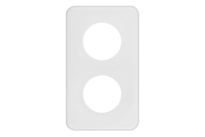 Image of Abdeckplatte Basico 1x2, 2xD43, 86x146mm, weiss