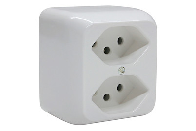 Image of AP Steckdose 2xT13 weiss bei JUMBO