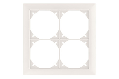 Image of Edizio DUE Abdeckrahmen 4fach 148x148mm weiss bei JUMBO