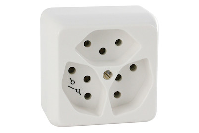 Image of AP Steckdose 3xT13 weiss getrennt bei JUMBO