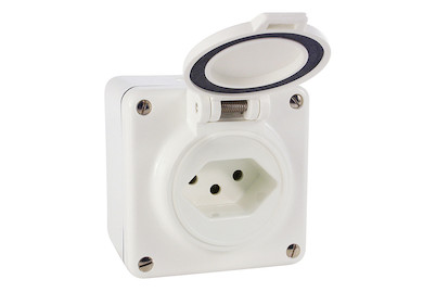 Image of AP Nass Steckdose T13 weiss bei JUMBO