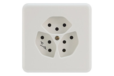 Image of UP Steckdose 3xT13 ws getrennt bei JUMBO