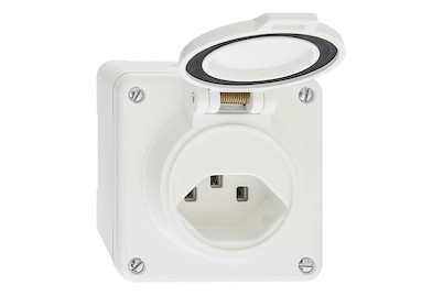 Image of AP Nass Steckdose T23 weiss bei JUMBO