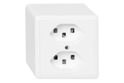 Image of AP Steckdose 2xT23 16A weiss bei JUMBO