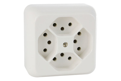 Image of AP Steckdose 4xT13 ws bei JUMBO