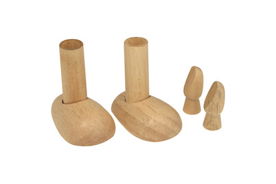 Image of Holz-Hände + Füsse, 35 mm+ 52 mm, SB-Btl 1Paar bei JUMBO