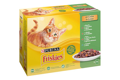 Image of Friskies Katzenfutter in Gelee Fleisch assortiert 12x85g