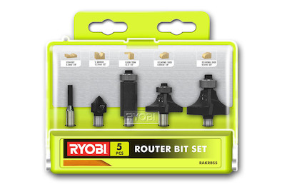 Image of Ryobi Rakrbs5 5-teiliges Fräserset 6 mm bei JUMBO