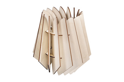 Image of Holz Lamellenlampe Oslo, FSCMixCred., 18,5x18,5x20cm, 18-tlg., Box 1Set bei JUMBO