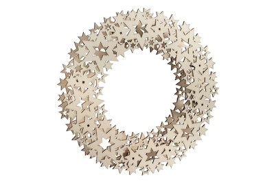 Image of H-Ornamentkranz Stern,FSCMixCred, 35cm ø, 10-tlg.,mit Stegen, 4,8cm, Box 1Set bei JUMBO