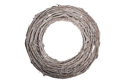 Image of Rebenkranz weiss gewischt, 30cm ø, 7x2cm, flach bei JUMBO
