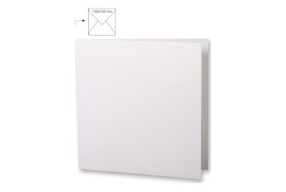 Image of Karte quad.,doppelt,metallic,FSC MixCred, 150x300mm, 220g/m2, Beutel 5Stück bei JUMBO