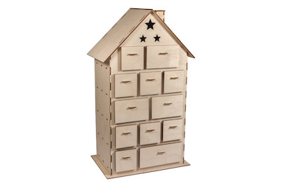 Image of Holzbaus.Adventskalenderhaus,FSCMixCred., 25,5x17,5x45,5cm, 185 tlg., Box 1Set bei JUMBO