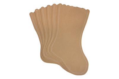 Image of Papier-Weihnachtsstrümpfe, 27,5x18cm, 100g/m2, SB-Btl 6Stück bei JUMBO