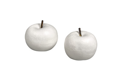 Image of Styropor Äpfel mit Stiel, 7x7x6cm+8x8x7cm, Btl 2Stück bei JUMBO