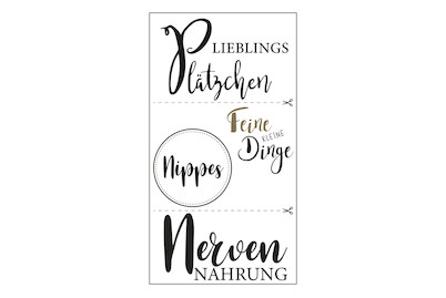 Image of Deko-Abziehmotive Nervennahrung , 10x16cm, SB-Btl 2Bogen bei JUMBO