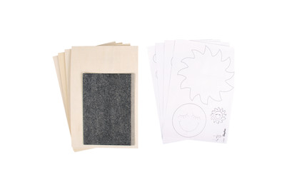 Image of Sperrholzpl. m.Vorlagen-Sonne,Wolke,Co, 300x200x4mm, 4 Platten, Beutel 1Set bei JUMBO