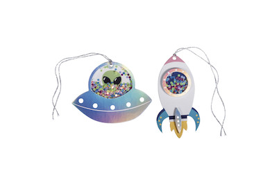 Image of Schüttelanhänger Space , 9-9,5 x 4-7cm, SB-Btl 4Stück bei JUMBO