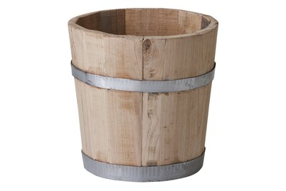 Image of Pflanzkübel aus Kastanienholz Ø30Cm bei JUMBO