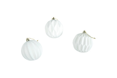 Image of Kunststoff-Kugeln Svea , 8cm ø, 3 Designs, Box 3Stück bei JUMBO