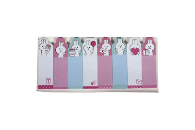 Image of Memo-Stickers: Kleiner Hase, 5,3x1,5cm, 8Motive x15Blatt, Beutel 1Set bei JUMBO