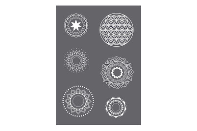 Image of Siebdruck-Schablone Mandala A5, 1 Schablone+1 Rakel, SB-Btl bei JUMBO
