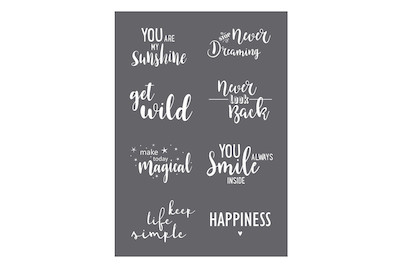 Image of Siebdruck-Schablone Sprüche A5, 1 Schablone+1 Rakel, SB-Btl bei JUMBO