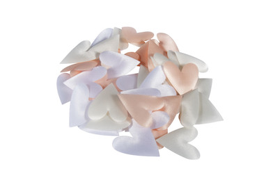 Image of Satin Streuteil Herz, 3cm ø, weiss,creme,apricot, PVC-Box 48Stück bei JUMBO