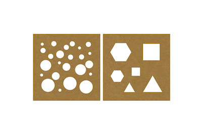 Image of Papier-Schablone Basic Formen, 20,3x20,3cm, 2 Designs, SB-Karte 2Stück bei JUMBO