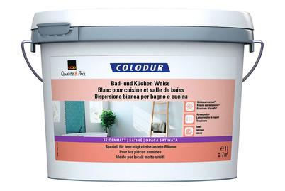 Image of Colodur Bad-/Küchenfarbe seidenmatt weiss 1L