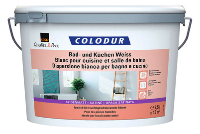 Image of Colodur Bad-/Küchenfarbe seidenmatt weiss 2.5L bei JUMBO