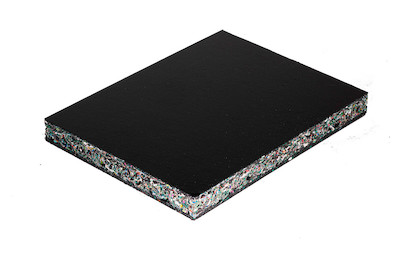 Image of Recyclingplatte schwarz 120x60cm bei JUMBO