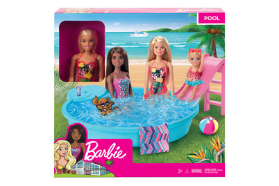 Image of Barbie Pool und Puppe (blonde Haare) bei JUMBO